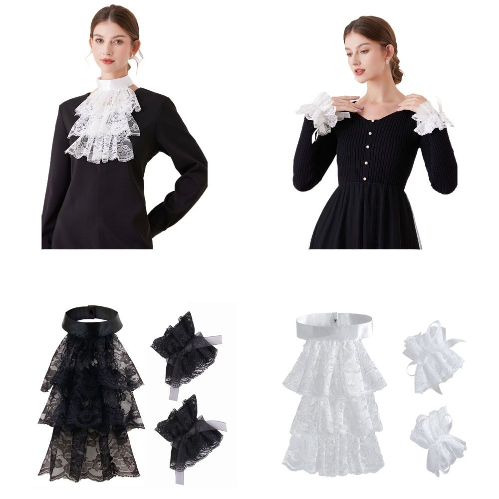 Women'S Fashion Victorian - ياقة جابو فيكتورية من الدانتيل قابلة