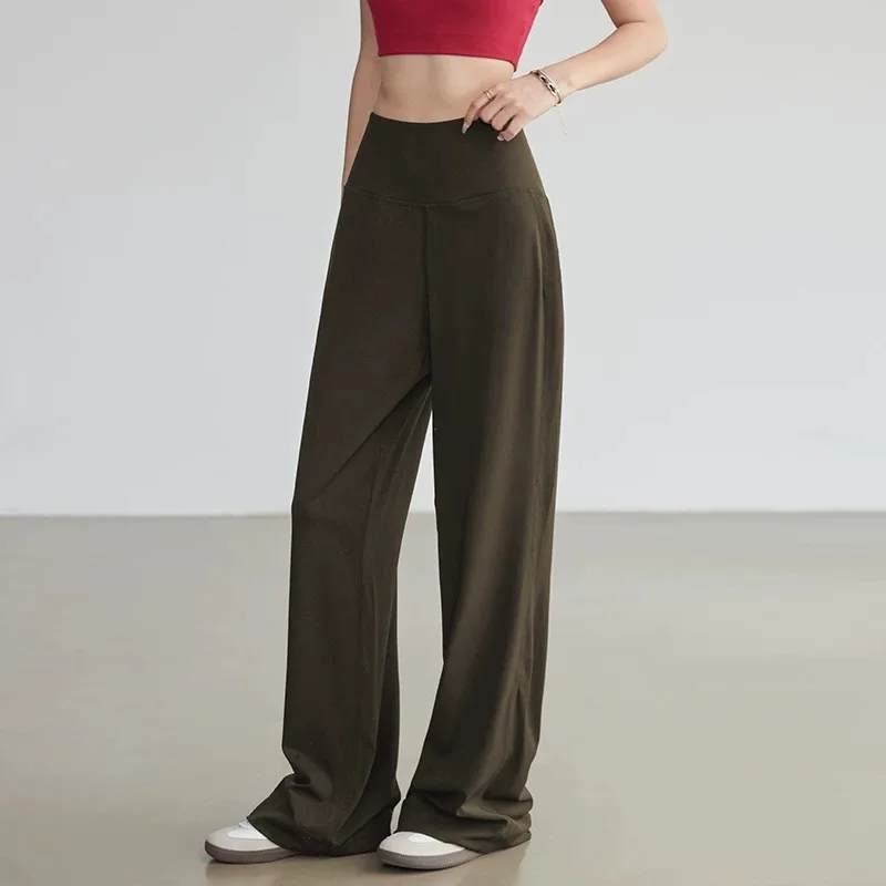 Women'S Fashion Trousers - بنطلون رياضي نسائي فضفاض مستقيم للياقة