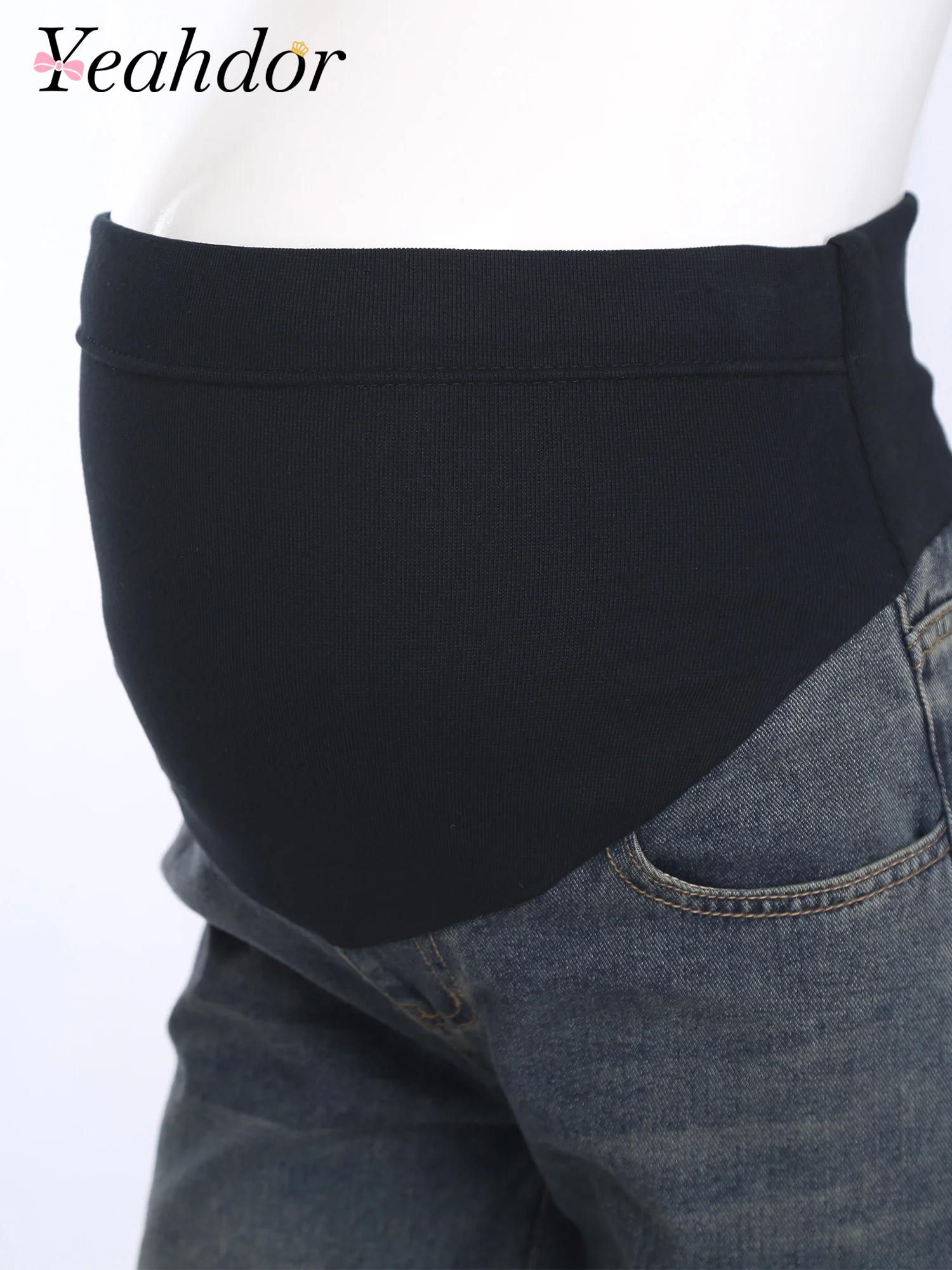 Mom Jeans Women - ملابس بريماما للأمهات الحوامل، جينز بخصر