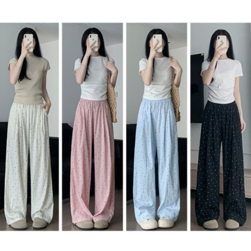 Women'S Fashion Trousers - بنطلون نوم نسائي، سروال بنقاط البولكا