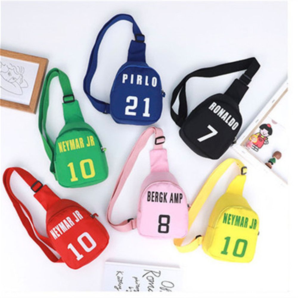 Canvas Tote Bag - حقيبة صدر مطبوعة برقم كرتوني للفتيان