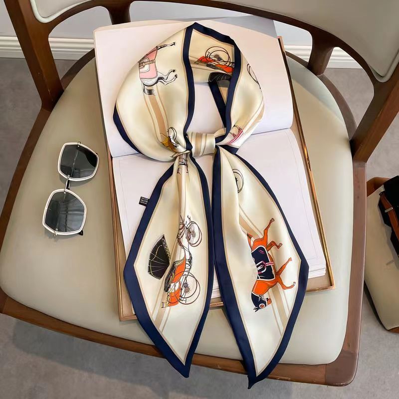 Women Fashion Necktie - الفاخرة تصميم الحرير نحيل أغطية الرأس