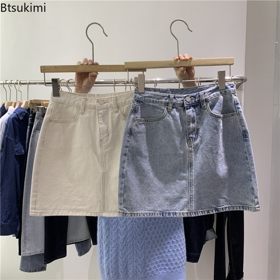 Women Fashion Jeans - تنورة جينز قصيرة جديدة للنساء صيف