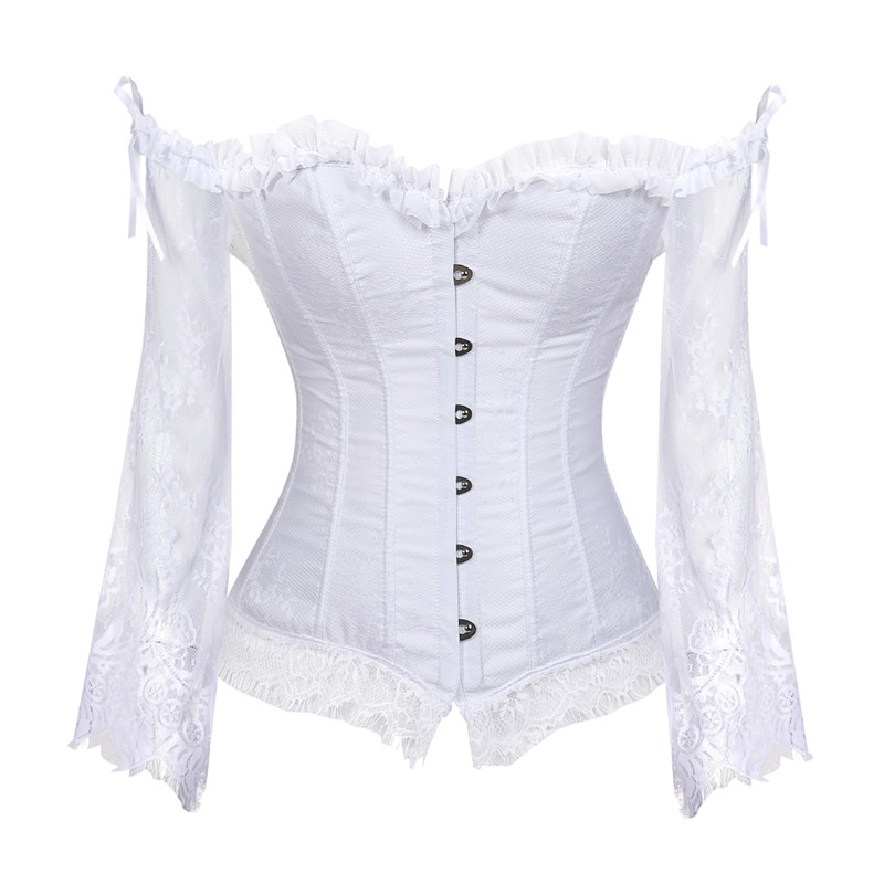 Women'S Fashion Victorian - Sapubonva-مشد بأكمام للنساء ، توب دانتيل
