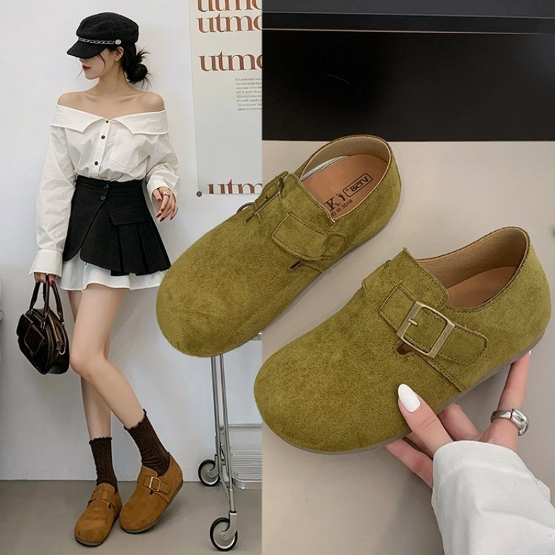 Women'S Fashion Walking Shoes - أحذية نسائية من الجلد المدبوغ مغلقة