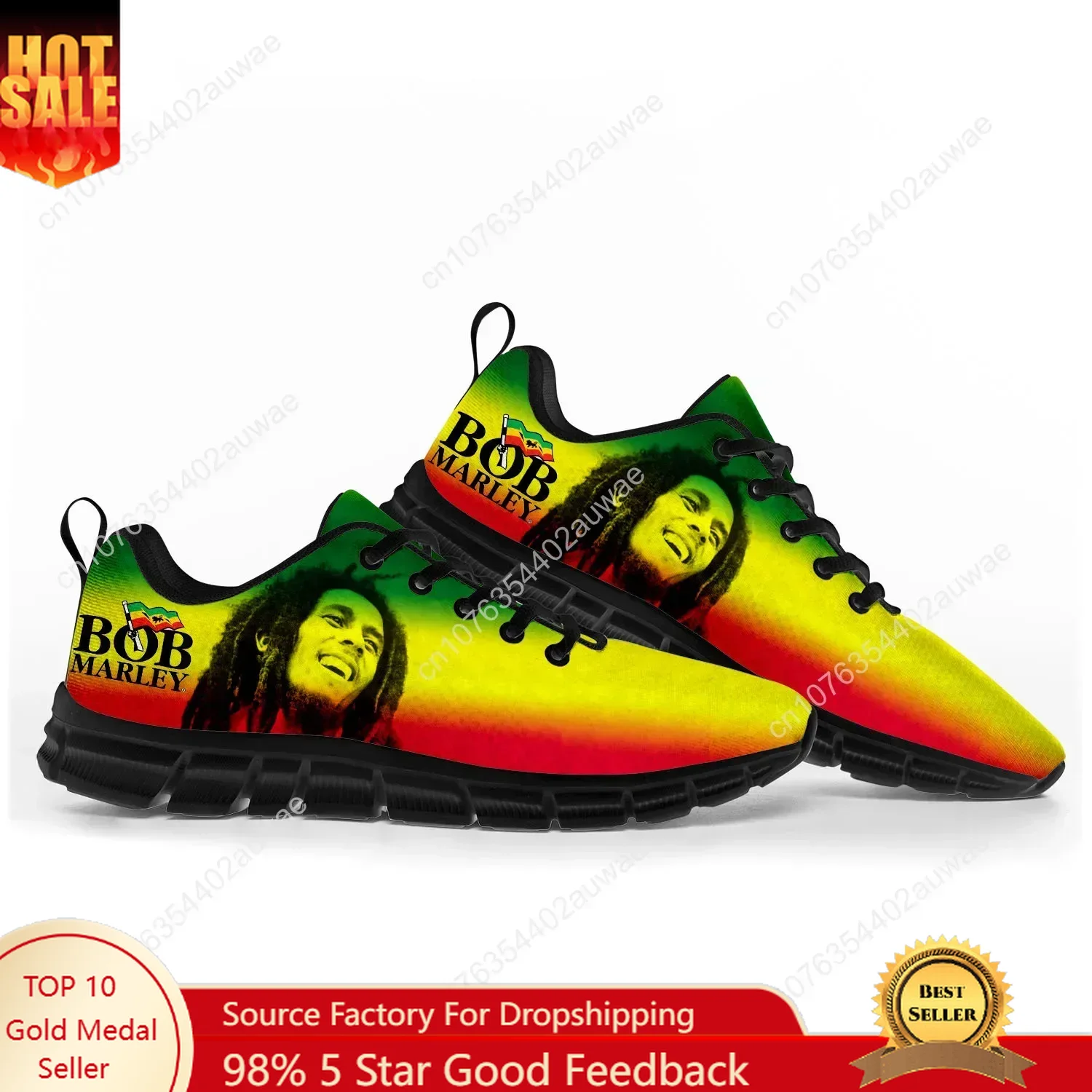 Women'S Fashion Gym Shoes - بوب مارلي الريغي الراستا الموسيقى المغني