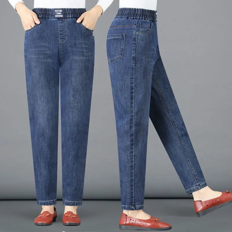 Mom Jeans Women - جينز نسائي عصري بخصر عالٍ لربيع