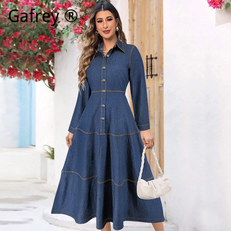 فستان جينز دينيم عصري جديد بأك - مراجعة Women Fashion Jeans وسعره
