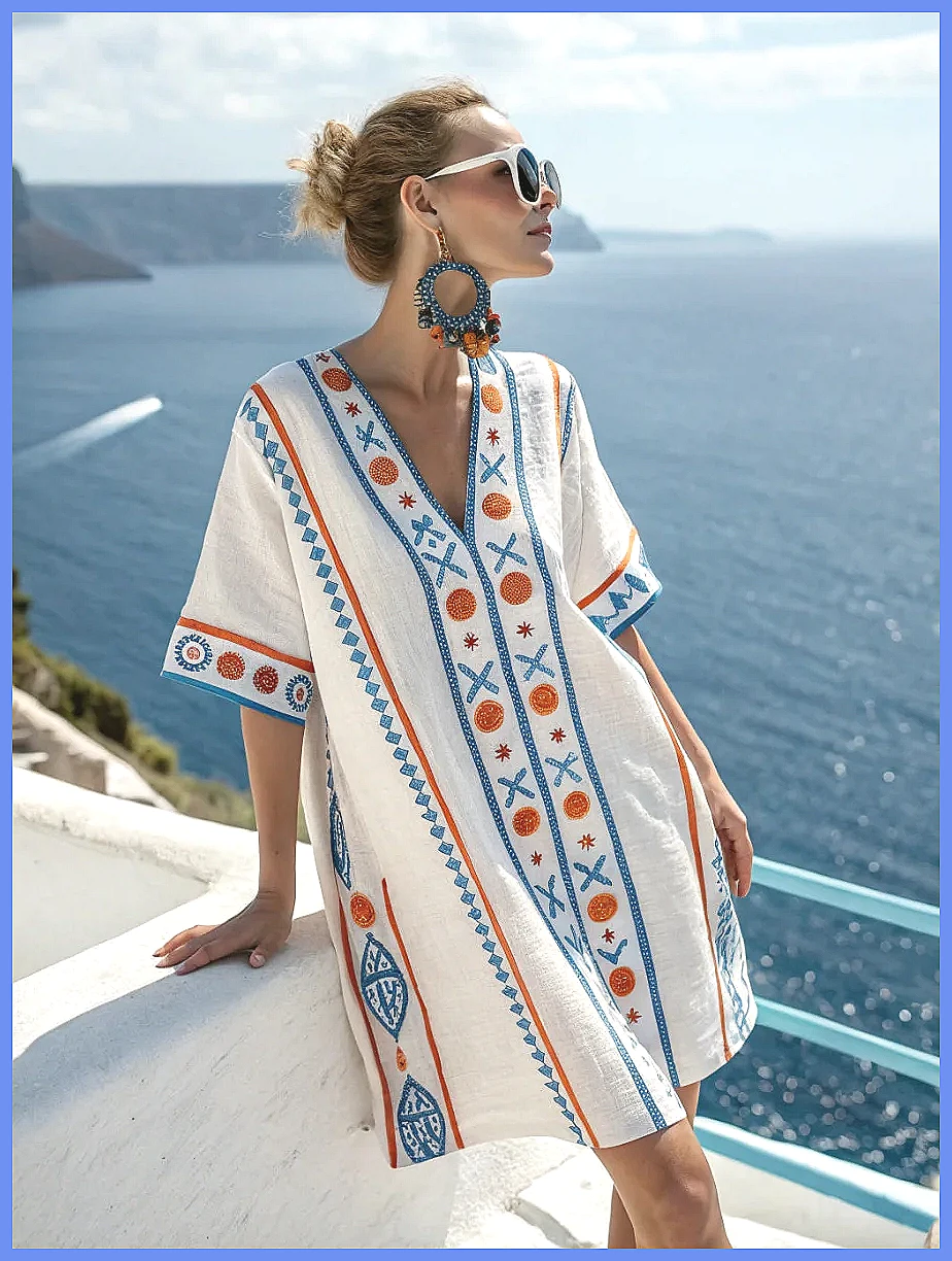 فستان نسائي صيفي 2025 بياقة عل - مراجعة Floral Summer Dress وسعره