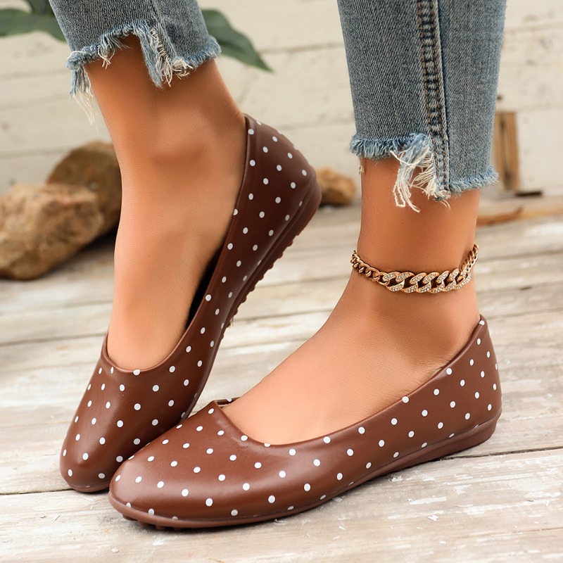 أحذية نسائية مسطحة بيضاء منقطة - مراجعة Women'S Fashion Walking Shoes وسعره