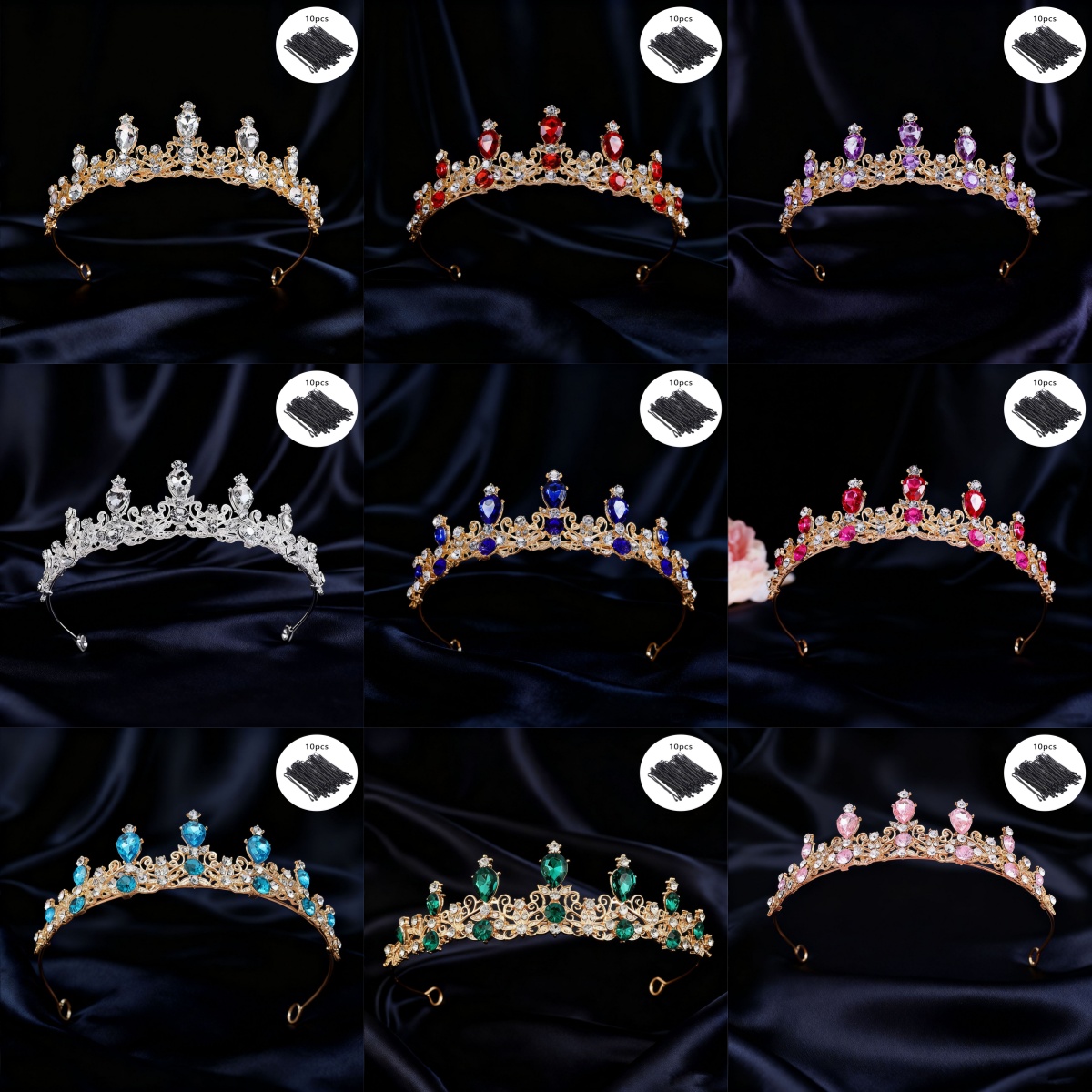 تاج زفاف بتصميم عتيق مرصع بالر - مراجعة Women Queen Fashion وسعره