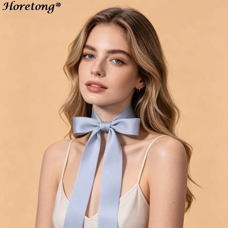 هوريتونج 2026 جديد وشاح ساتان  - مراجعة Women Fashion Necktie وسعره
