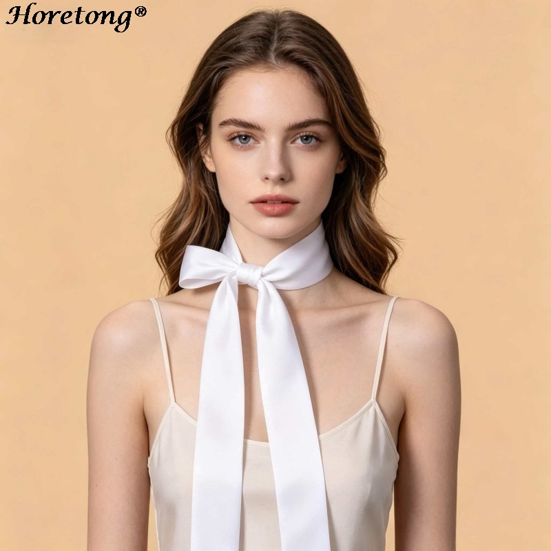 هوريتونج 2026 جديد وشاح ساتان  - مراجعة Women Fashion Necktie وسعره
