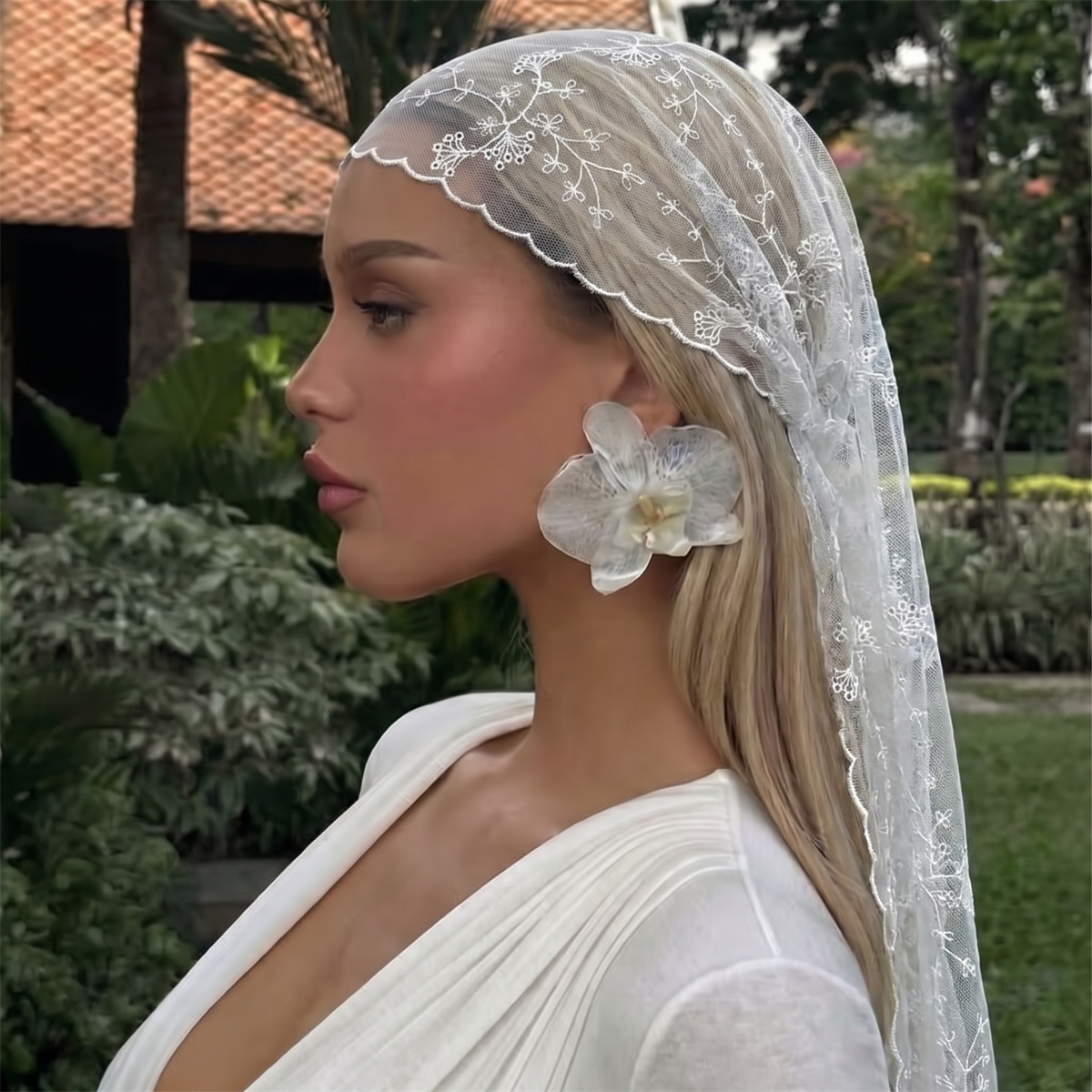 وشاح رأس نسائي من التول الشفاف - مراجعة Women Fashion Necktie وسعره