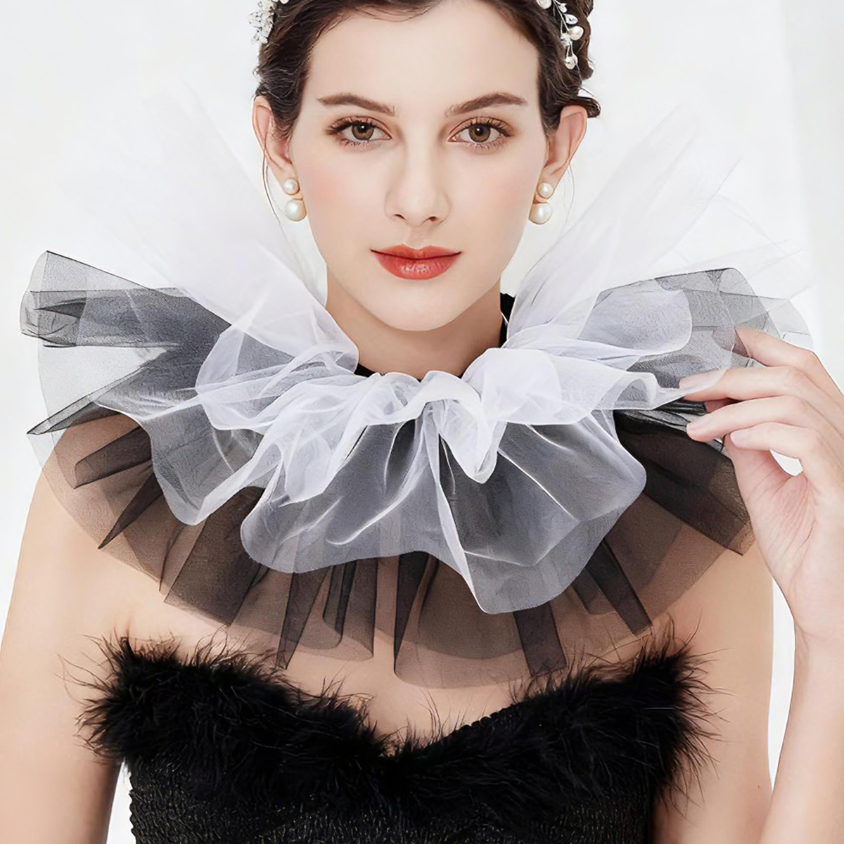 أزياء تول كشكش طوق للنساء حزب  - مراجعة Women'S Fashion Victorian وسعره