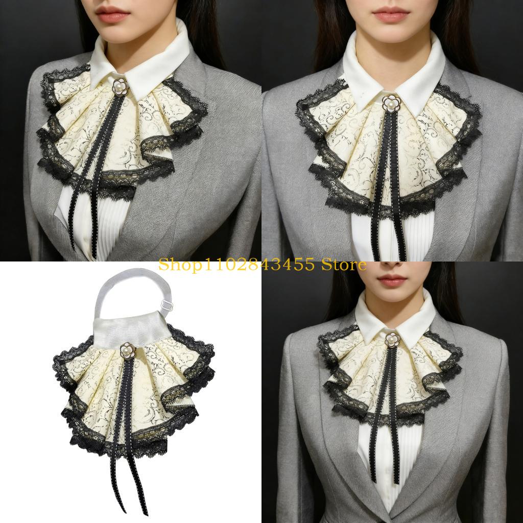 49MC أنيقة الدانتيل Jabot انفص - مراجعة Women'S Fashion Victorian وسعره