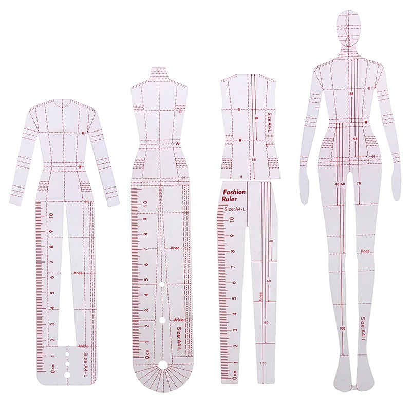 مجموعة واحدة من مساطر الرسم ال - مراجعة Women Fashion Figure Template وسعره