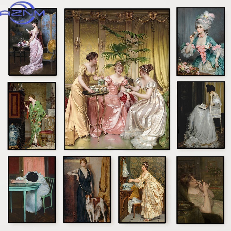 لوحة فنية جدارية عصرية بتصميم  - مراجعة Women'S Fashion Victorian وسعره