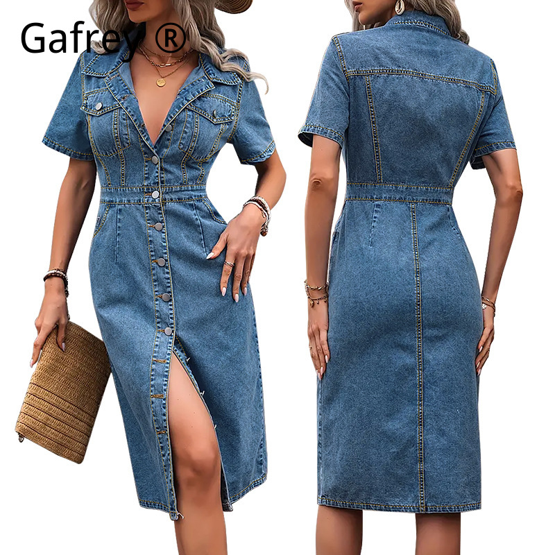 فستان جينز نسائي بمقاسات كبيرة - مراجعة Women Fashion Jeans وسعره
