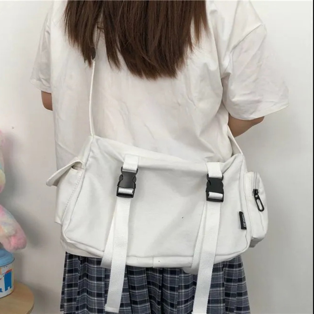 حقيبة كروس سوداء مع جيوب للنسا - مراجعة Canvas Tote Bag وسعره