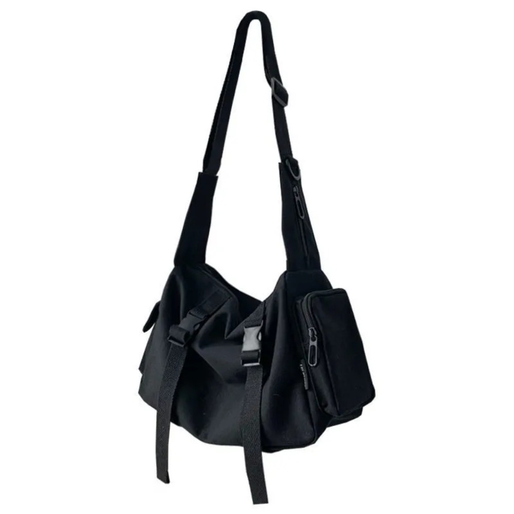 حقيبة كروس سوداء مع جيوب للنسا - مراجعة Canvas Tote Bag وسعره