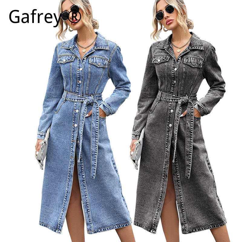 فستان جينز نسائي بأكمام طويلة  - مراجعة Women Fashion Jeans وسعره