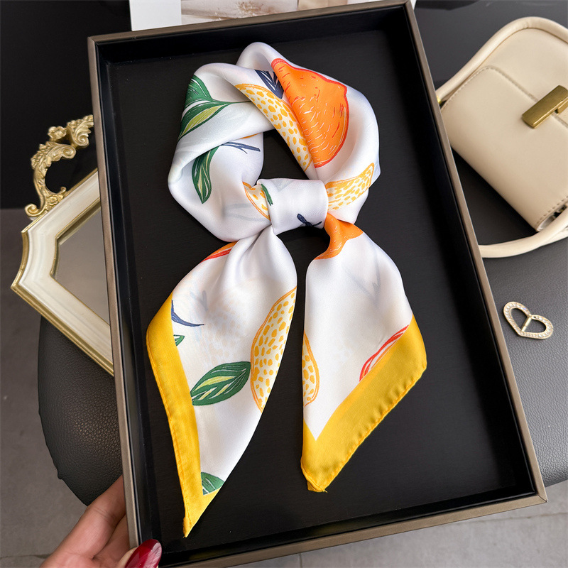 2026 جديد الفاكهة طباعة الحرير - مراجعة Women Fashion Necktie وسعره