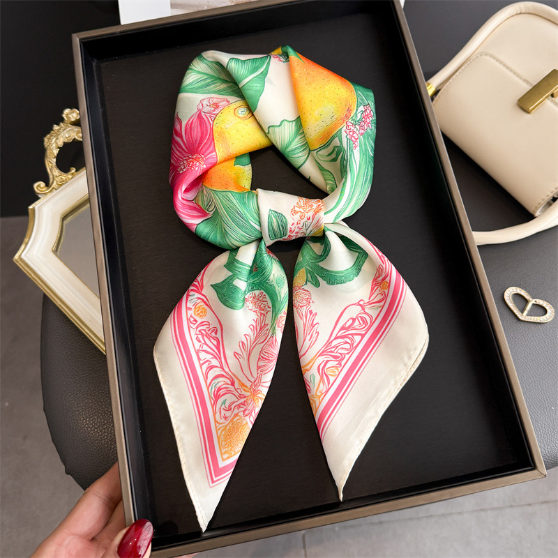 2026 جديد الفاكهة طباعة الحرير - مراجعة Women Fashion Necktie وسعره