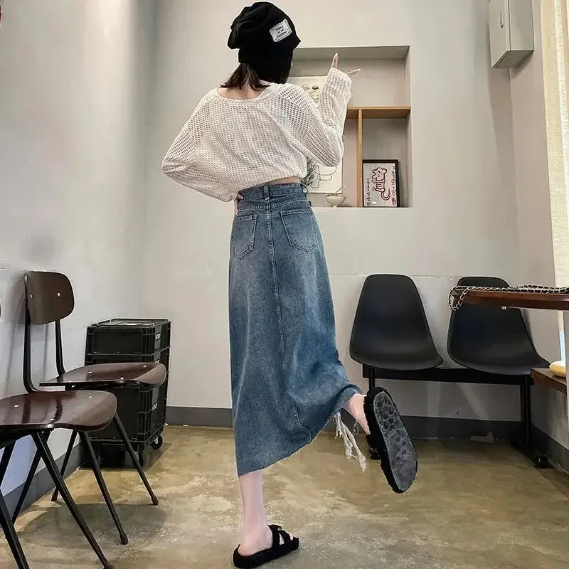 تنورة نسائية من قماش الدنيم بخ - مراجعة Women Fashion Jeans وسعره