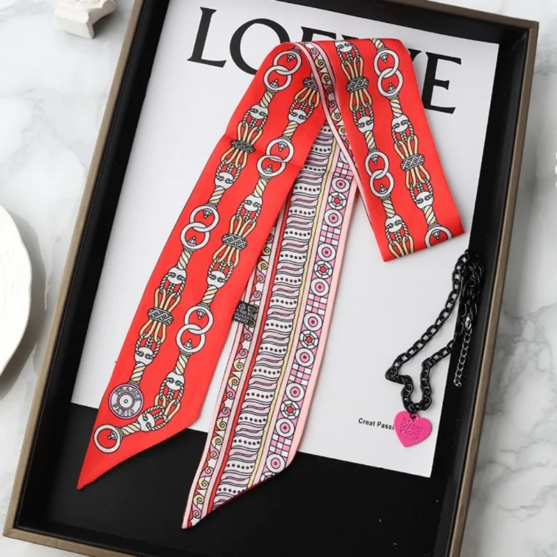 موضة نحيل وشاح حريري للنساء مو - مراجعة Women Fashion Necktie وسعره