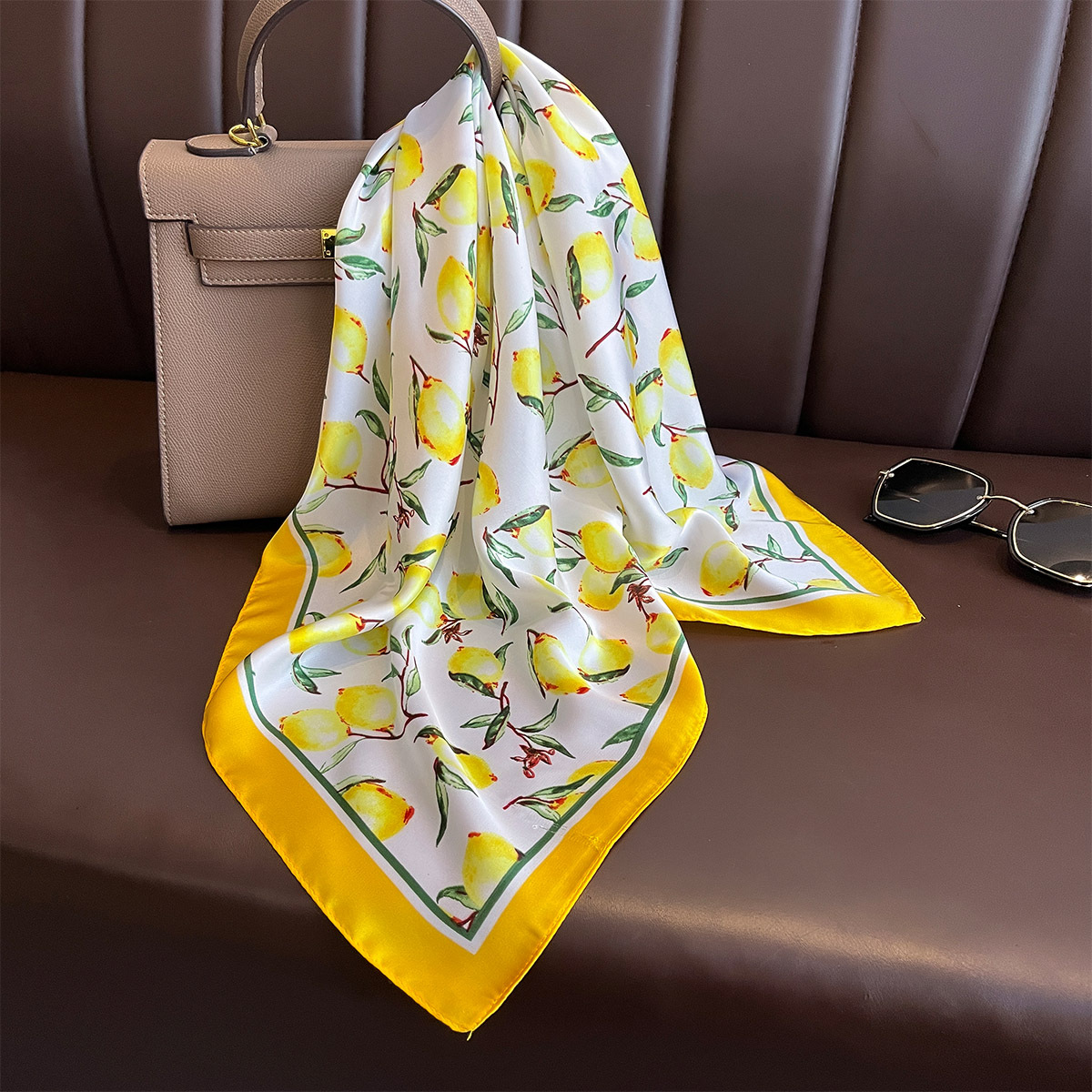 2025 جديد الأصفر الليمون طباعة - مراجعة Women Fashion Necktie وسعره
