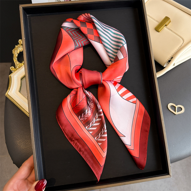 2026 جديد الهندسة طباعة الحرير - مراجعة Women Fashion Necktie وسعره