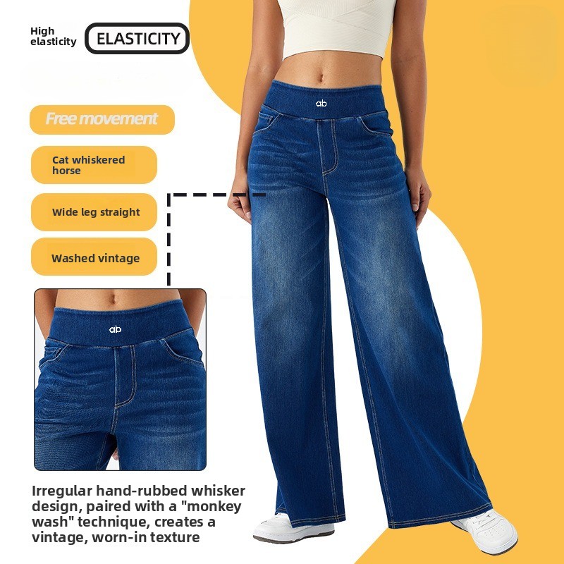 بنطلون جينز نسائي بخصر عالٍ وس - مراجعة Mom Jeans Women وسعره